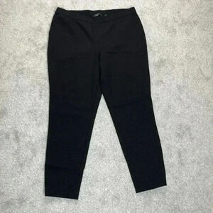 Lafayette 148 New York Pants Murray Crop Slim Leg Black Size L